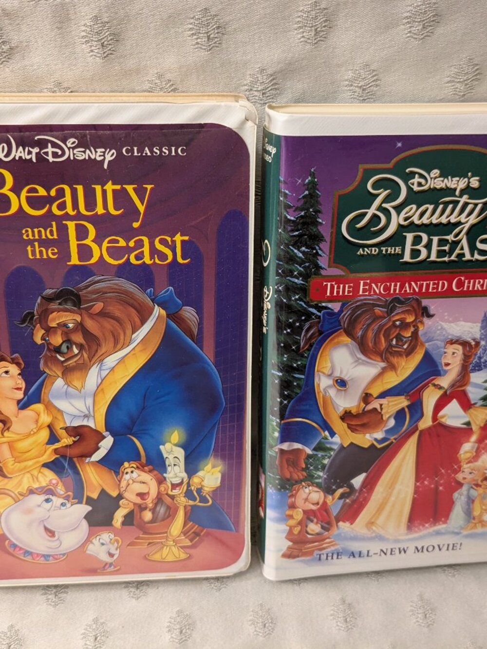 Two Vintage Walt Disney Beauty and the Beast VHS Tapes